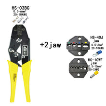 Load image into Gallery viewer, Crimping pliers HS-03BC 8 jaw for plug /tube/insulation/no insulation/crimping cap/coaxial cable terminals kit 230mm clamp tools