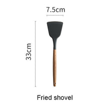 Load image into Gallery viewer, Silicone Kitchen Tools Cooking Sets Soup Spoon Spatula Non-stick Shovel with Wooden Handle Special Heat-resistant Design