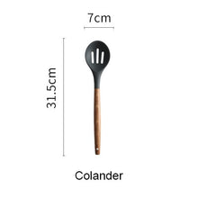 Load image into Gallery viewer, Silicone Kitchen Tools Cooking Sets Soup Spoon Spatula Non-stick Shovel with Wooden Handle Special Heat-resistant Design