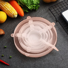 Load image into Gallery viewer, WORTHBUY 6 Pcs/Set Food Silicone Cover Universal Silicone Lids For Cookware Bowl Pot Reusable Stretch Lids Kitchen Accessories