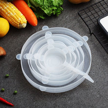 Load image into Gallery viewer, WORTHBUY 6 Pcs/Set Food Silicone Cover Universal Silicone Lids For Cookware Bowl Pot Reusable Stretch Lids Kitchen Accessories