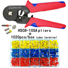 Load image into Gallery viewer, Tubular terminal crimping tools mini electrical pliers HSC8 10SA 0.25-10mm2 23-7AWG 6-4A/6-6A 0.25-6mm2 high precision clamp set