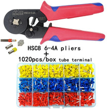 Load image into Gallery viewer, Tubular terminal crimping tools mini electrical pliers HSC8 10SA 0.25-10mm2 23-7AWG 6-4A/6-6A 0.25-6mm2 high precision clamp set